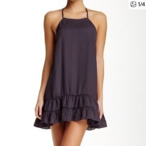 Free People Black Dress with Ruffle Detail